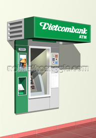 Booth ATM xuyên tường VIETCOMBANK